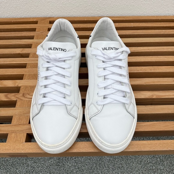 Valentino Men's Classic White Leather Sneakers